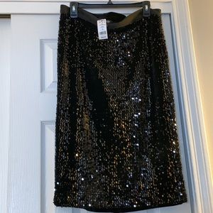 Simply Vera black sequined a line skirt!!